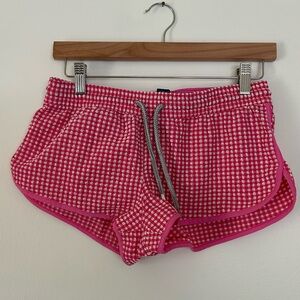 VILEBREQUIN Pink White Gingham Mini Board Shorts Rare XS Stretch Swimsuit